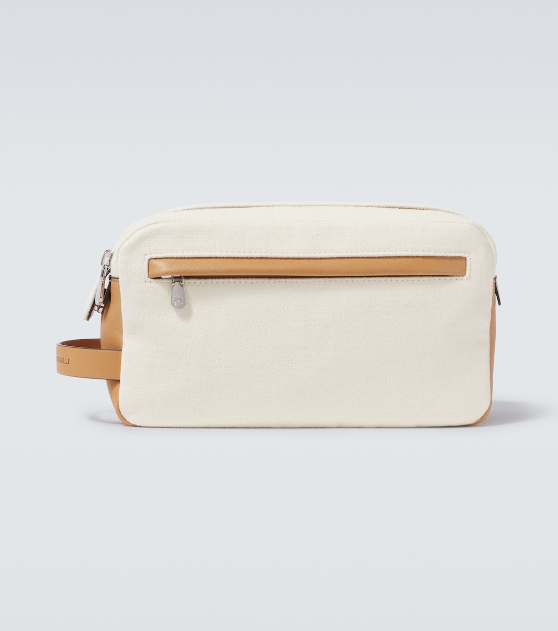 Kosmetiketui aus Canvas mit Leder | Brunello Cucinelli