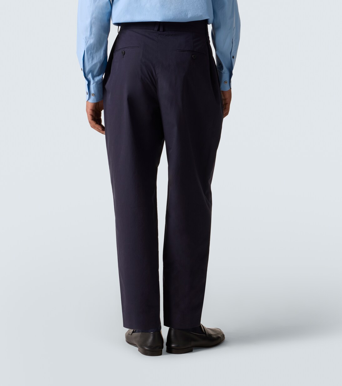 Dyon pleated cotton tapered pants | The Row