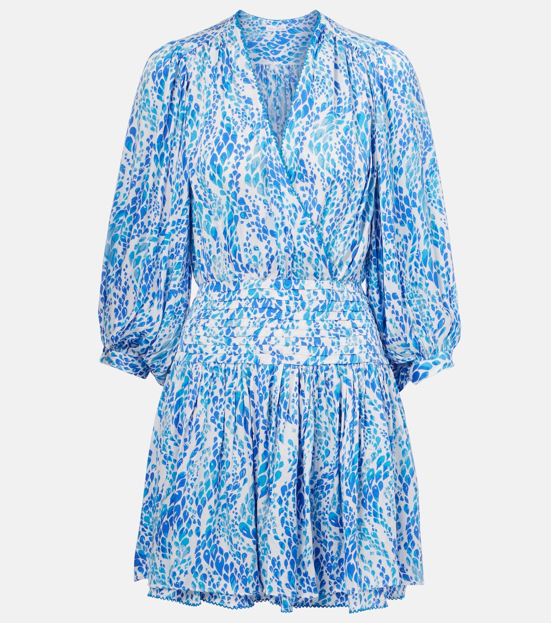Colleen printed shirred minidress | Poupette St Barth