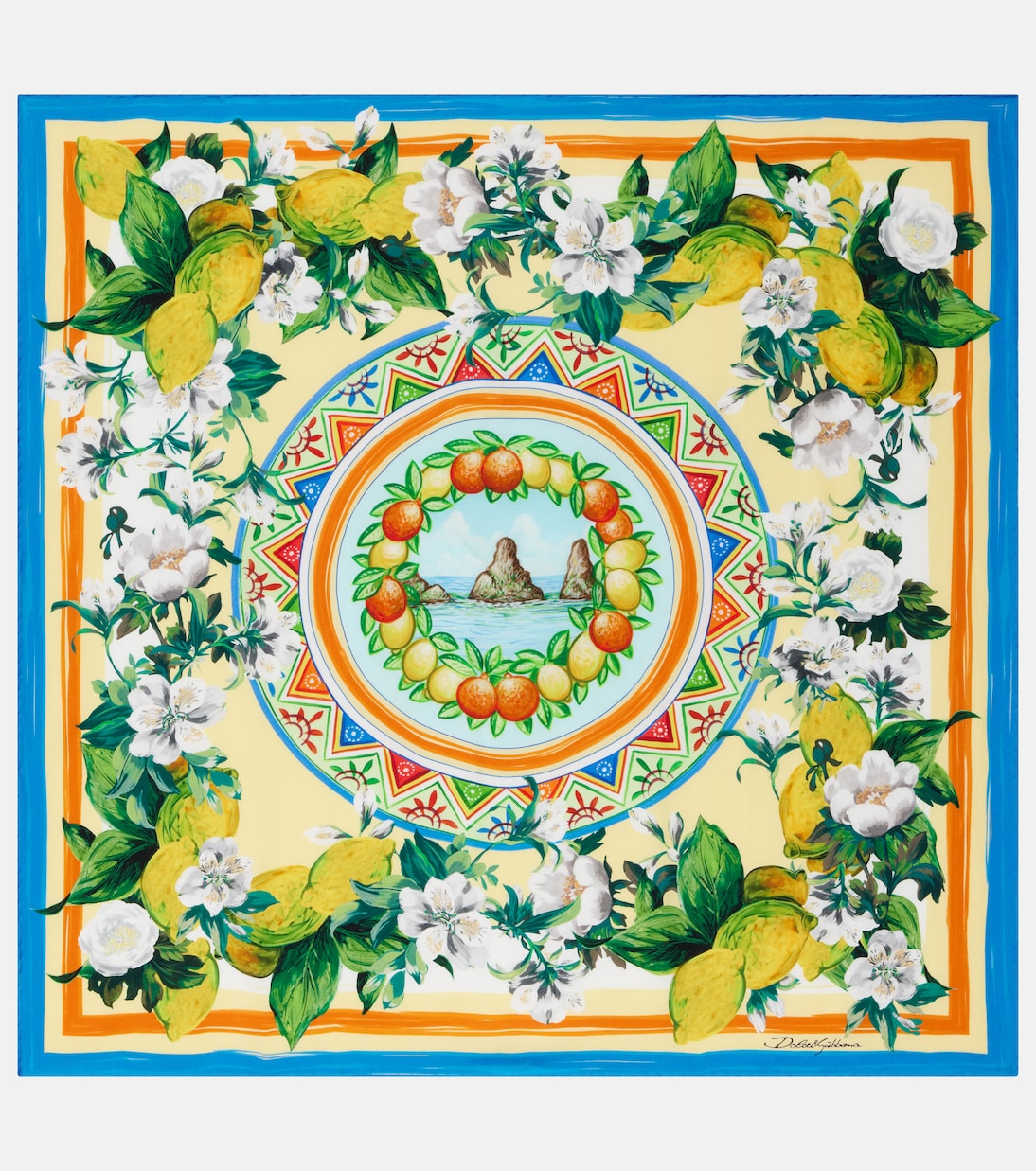 Pañuelo de sarga de seda estampado  | Dolce&Gabbana
