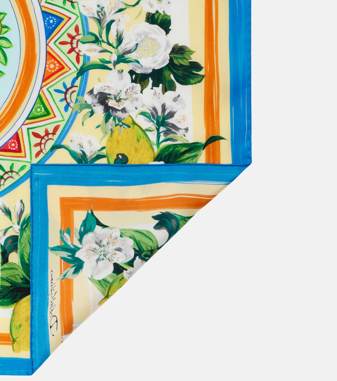 Pañuelo de sarga de seda estampado  | Dolce&Gabbana