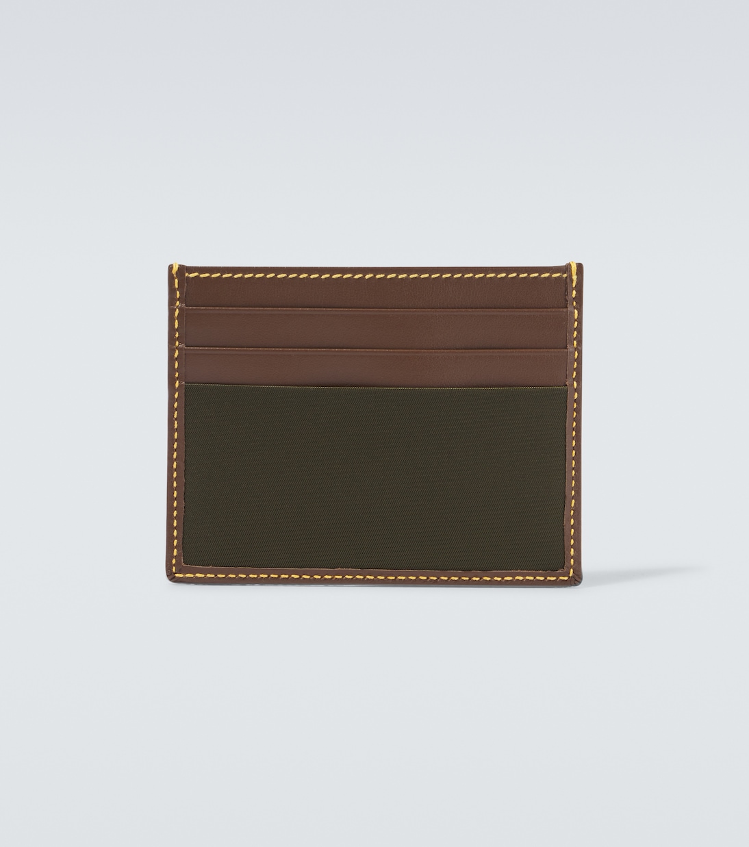 Re-Nylon leather-trimmed card holder  | Prada