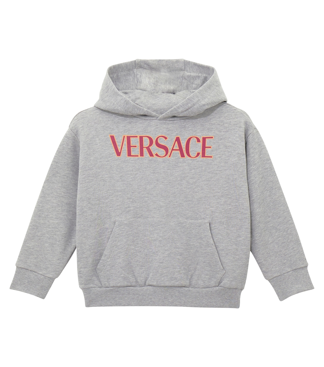 Felpa con cappuccio in jersey di cotone con logo | Versace Kids
