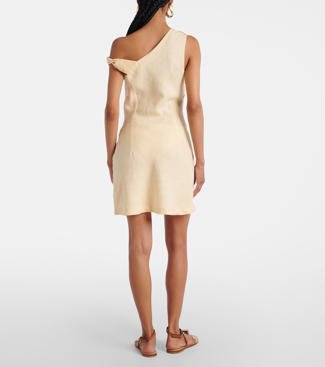 Asymmetric linen minidress  | Faithfull