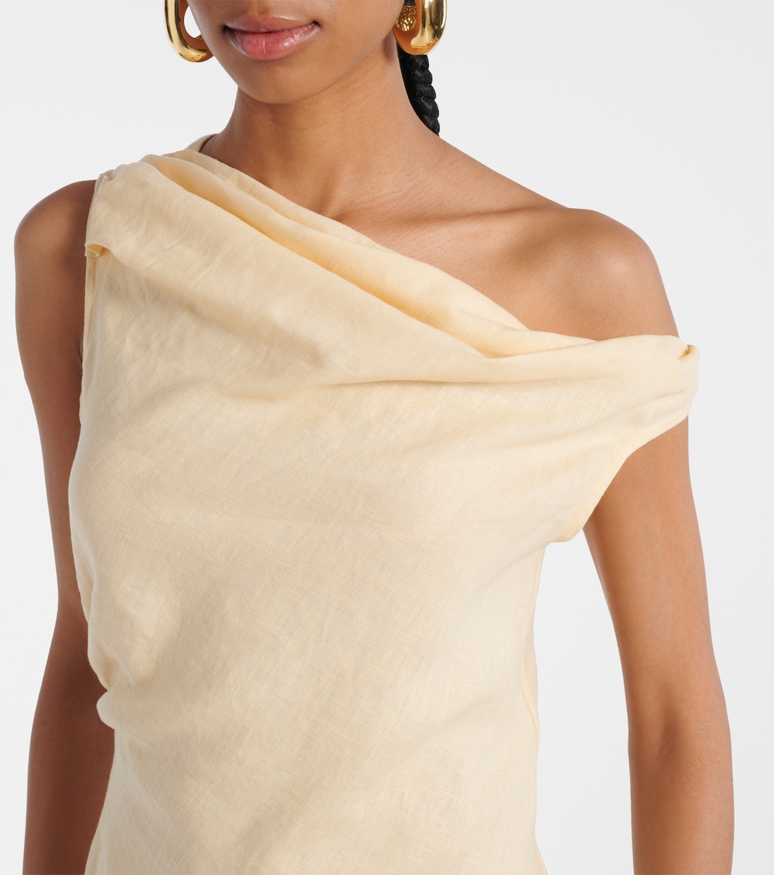 Asymmetric linen minidress  | Faithfull