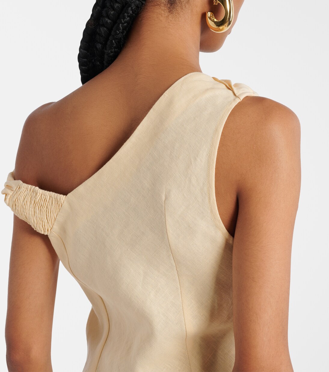 Asymmetric linen minidress  | Faithfull