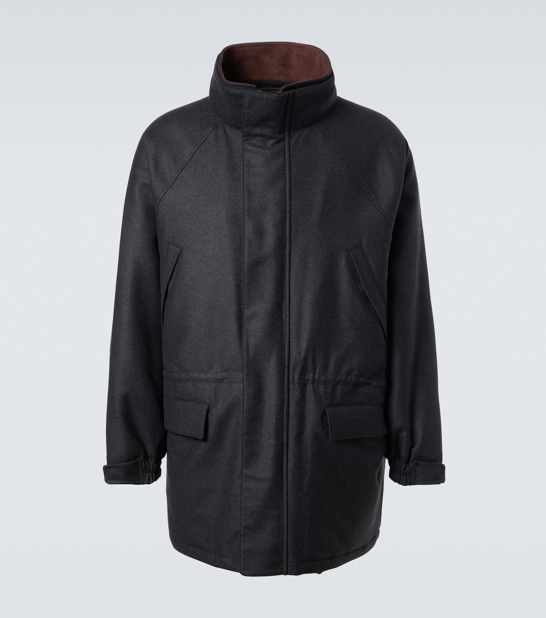 Padded wool flannel coat | Auralee