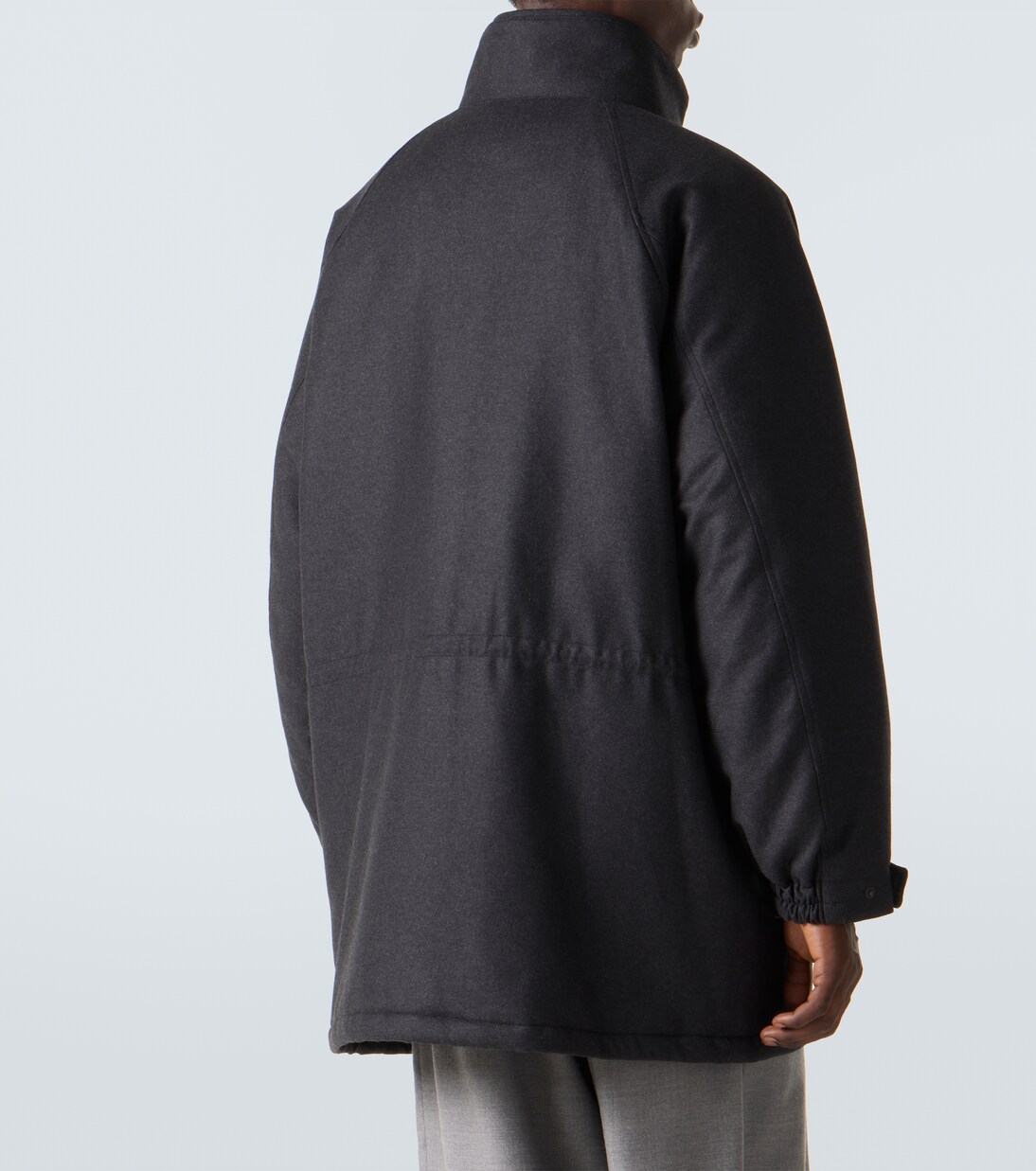 Padded wool flannel coat | Auralee