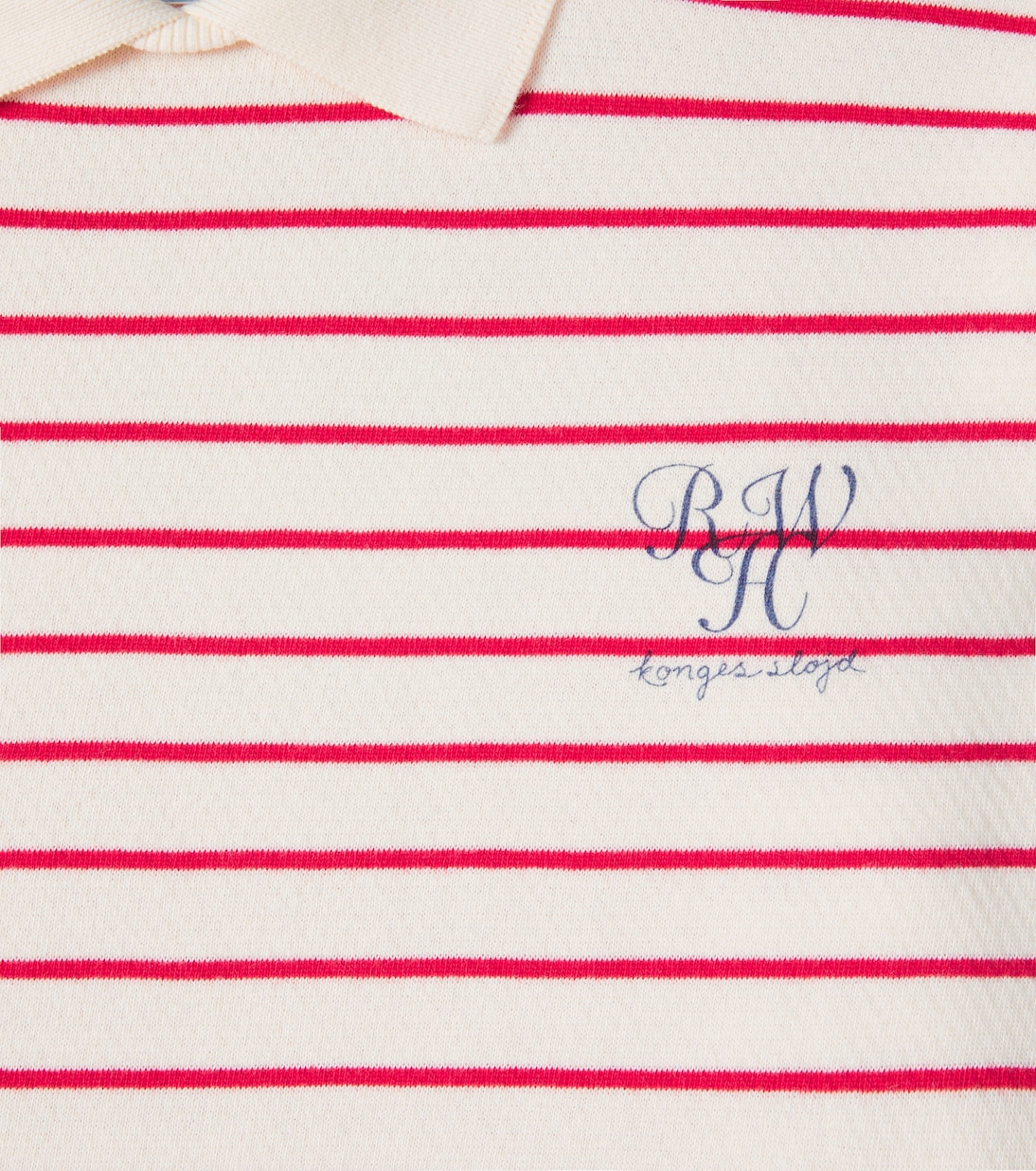 x RHW Largo striped cotton polo sweater | Konges Sløjd