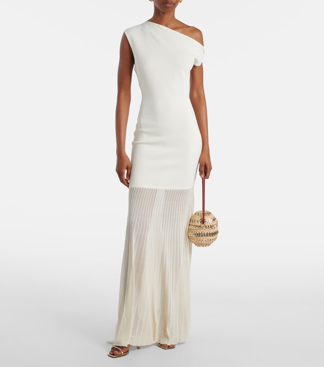 One-Shoulder-Maxikleid Indigo | SIR