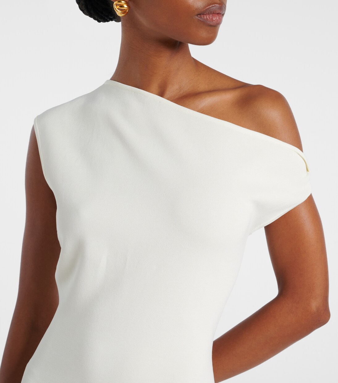 One-Shoulder-Maxikleid Indigo | SIR