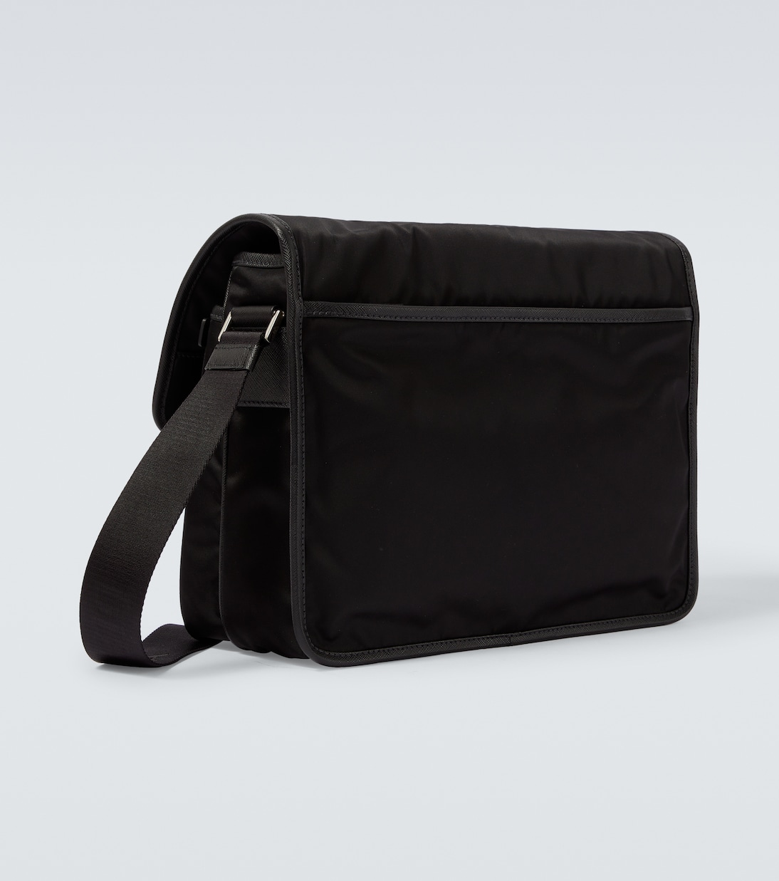 Re-Nylon leather-trimmed messenger bag | Prada