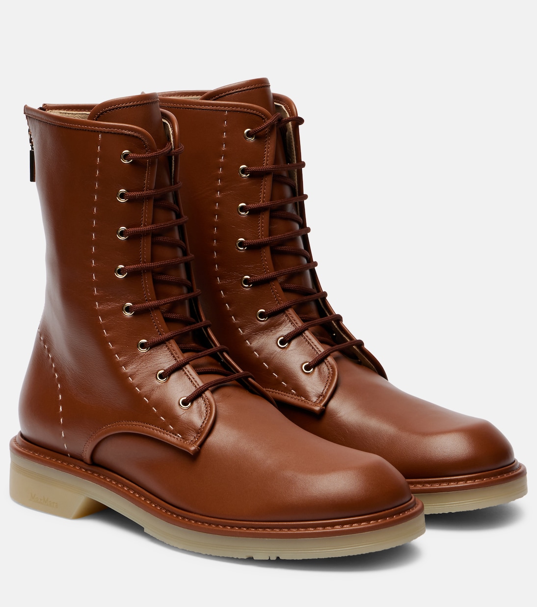 Schnürstiefel Urbancombat aus Leder | Max Mara