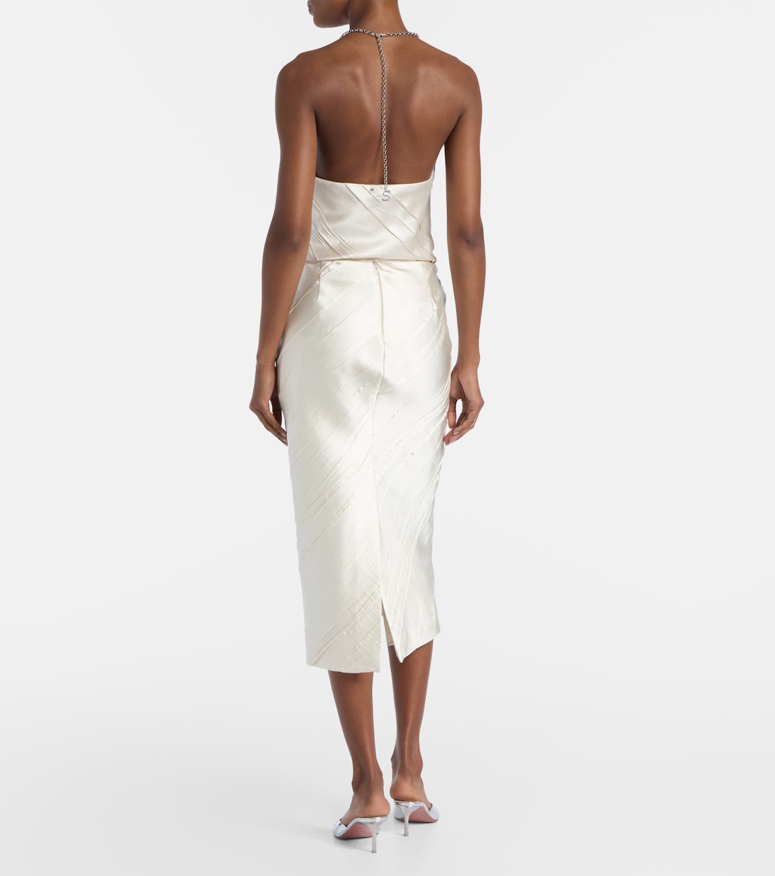 Ruta pleated satin pencil skirt | Sportmax