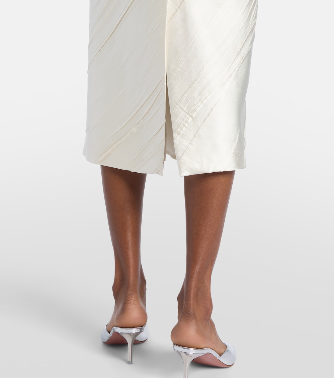 Ruta pleated satin pencil skirt | Sportmax