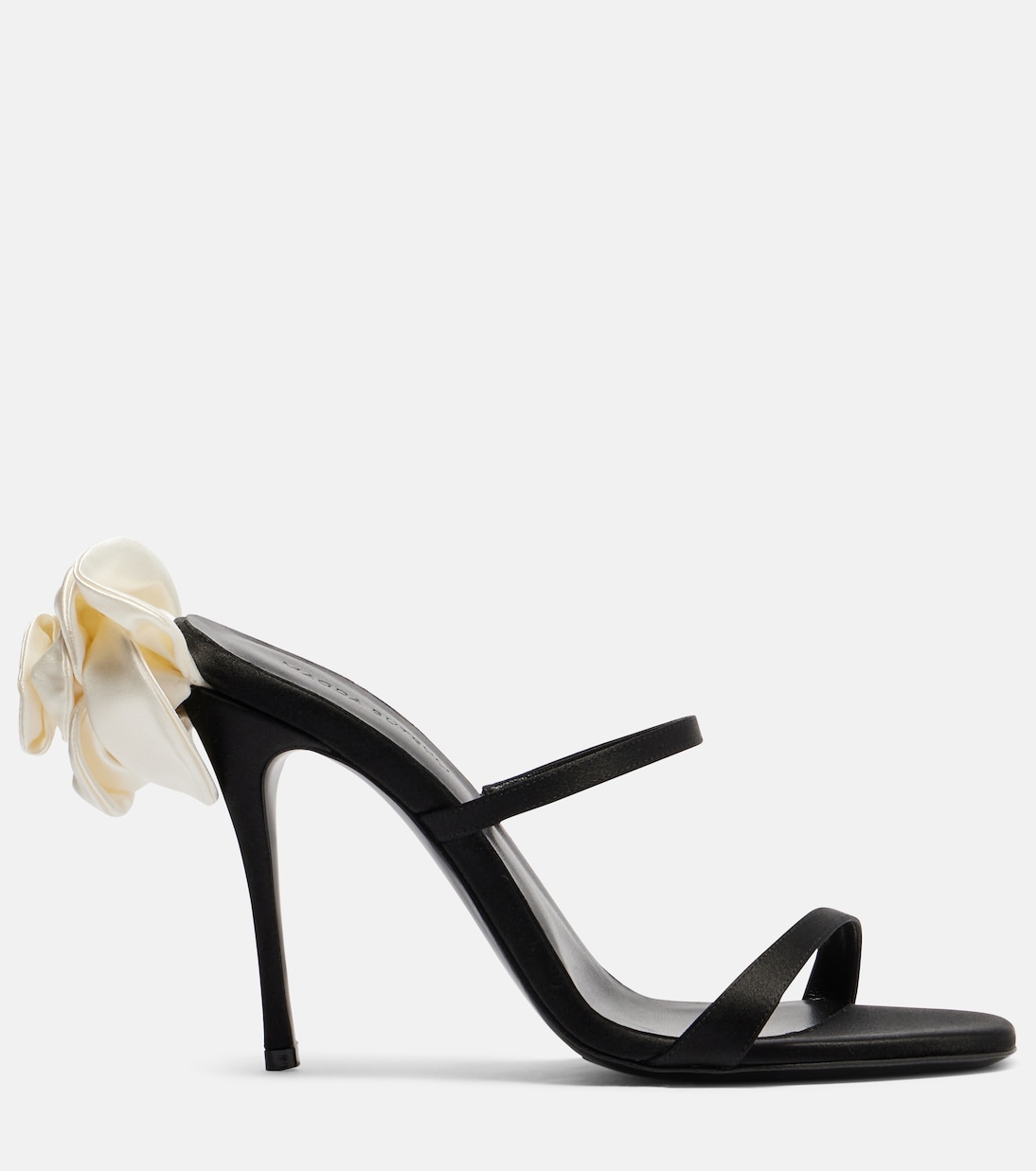 Sandalias de satén con apliques florales | Magda Butrym