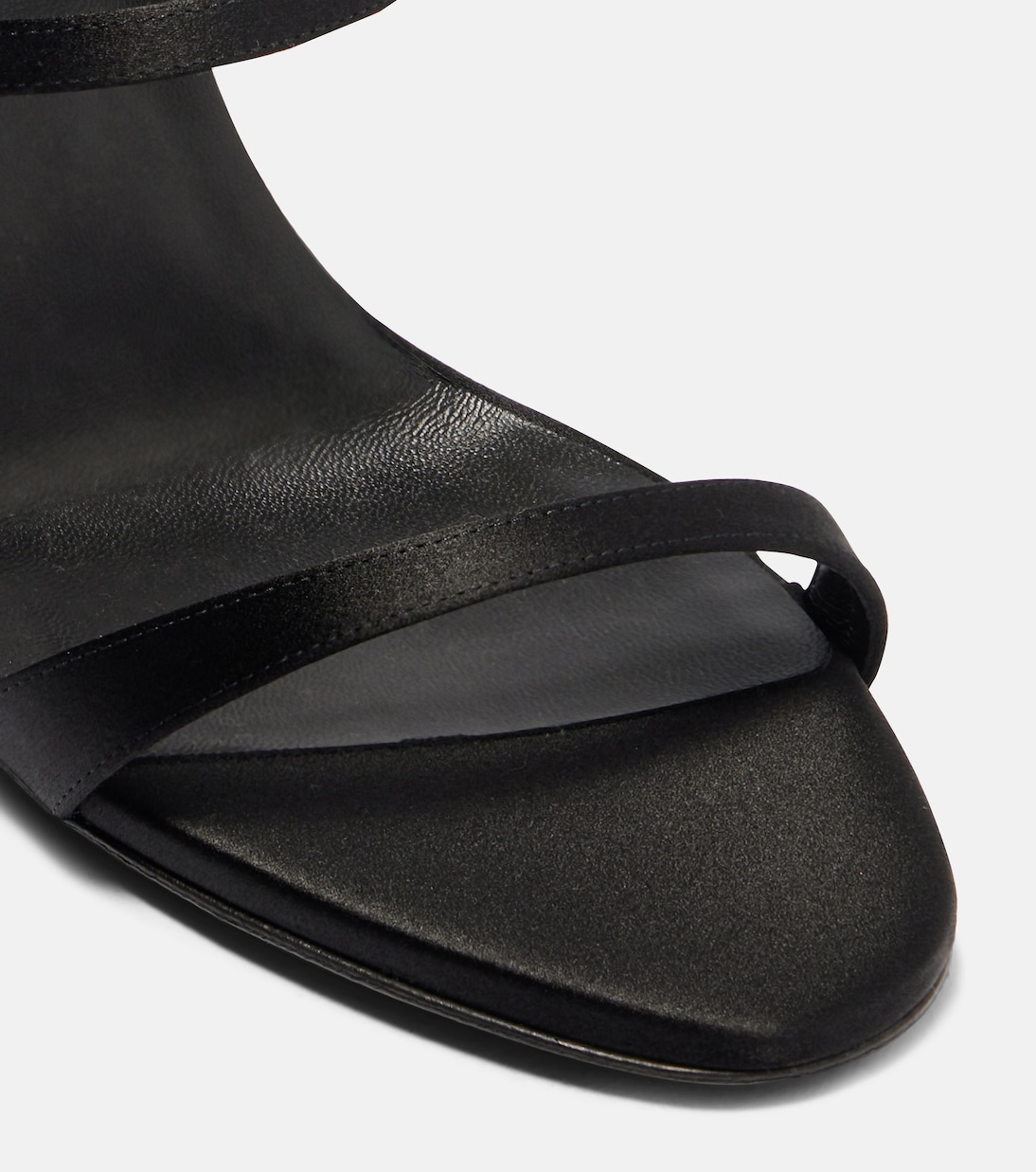 Sandalias de satén con apliques florales | Magda Butrym