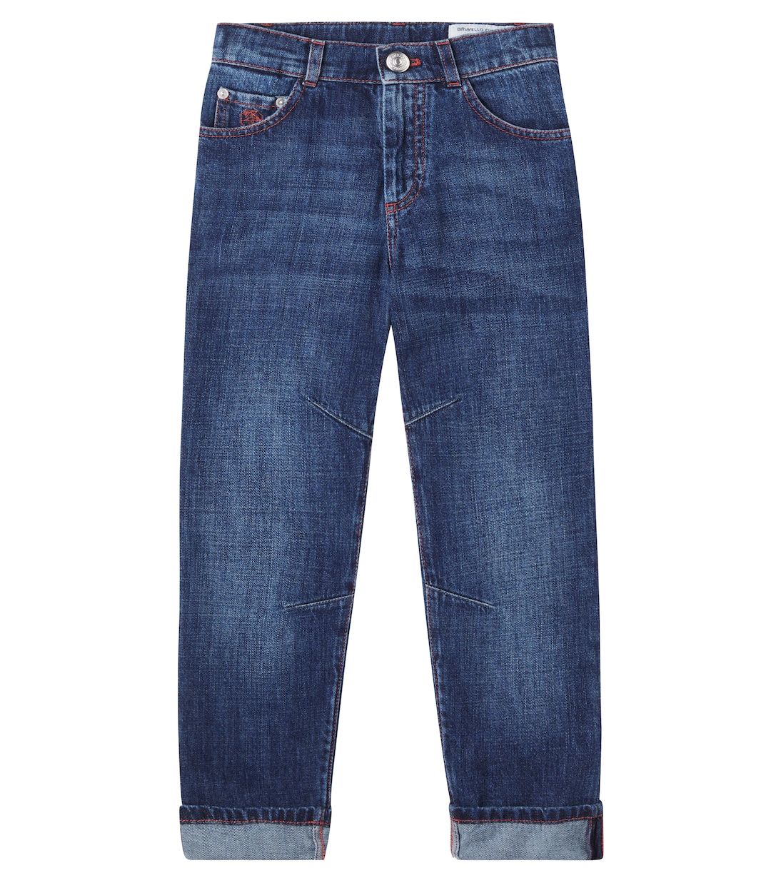 Jeans regular a vita media | Brunello Cucinelli Kids