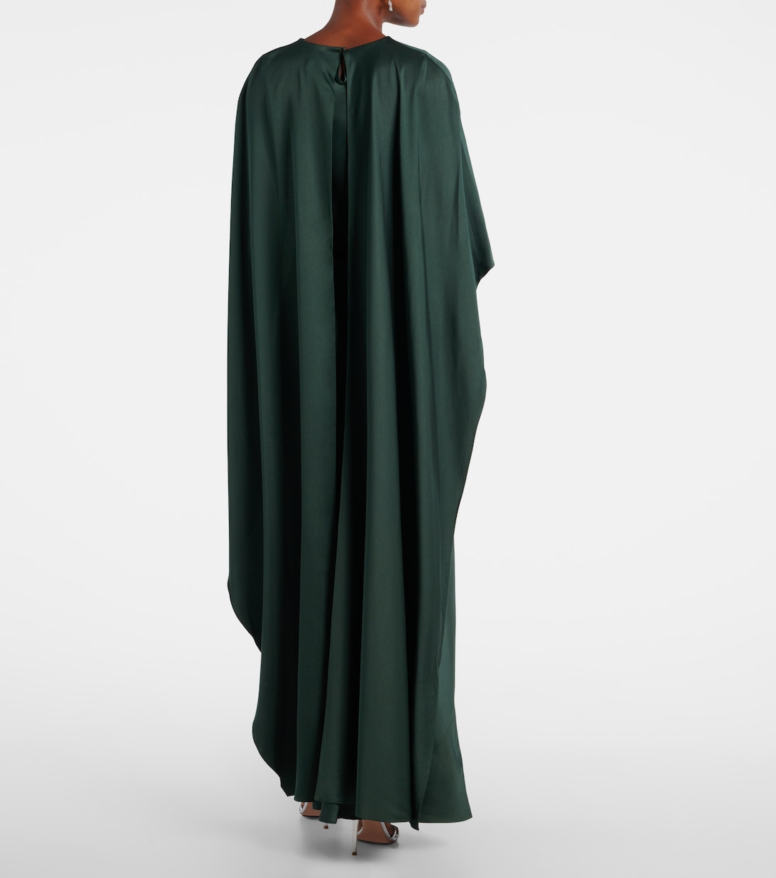Izel caped satin gown | Simkhai