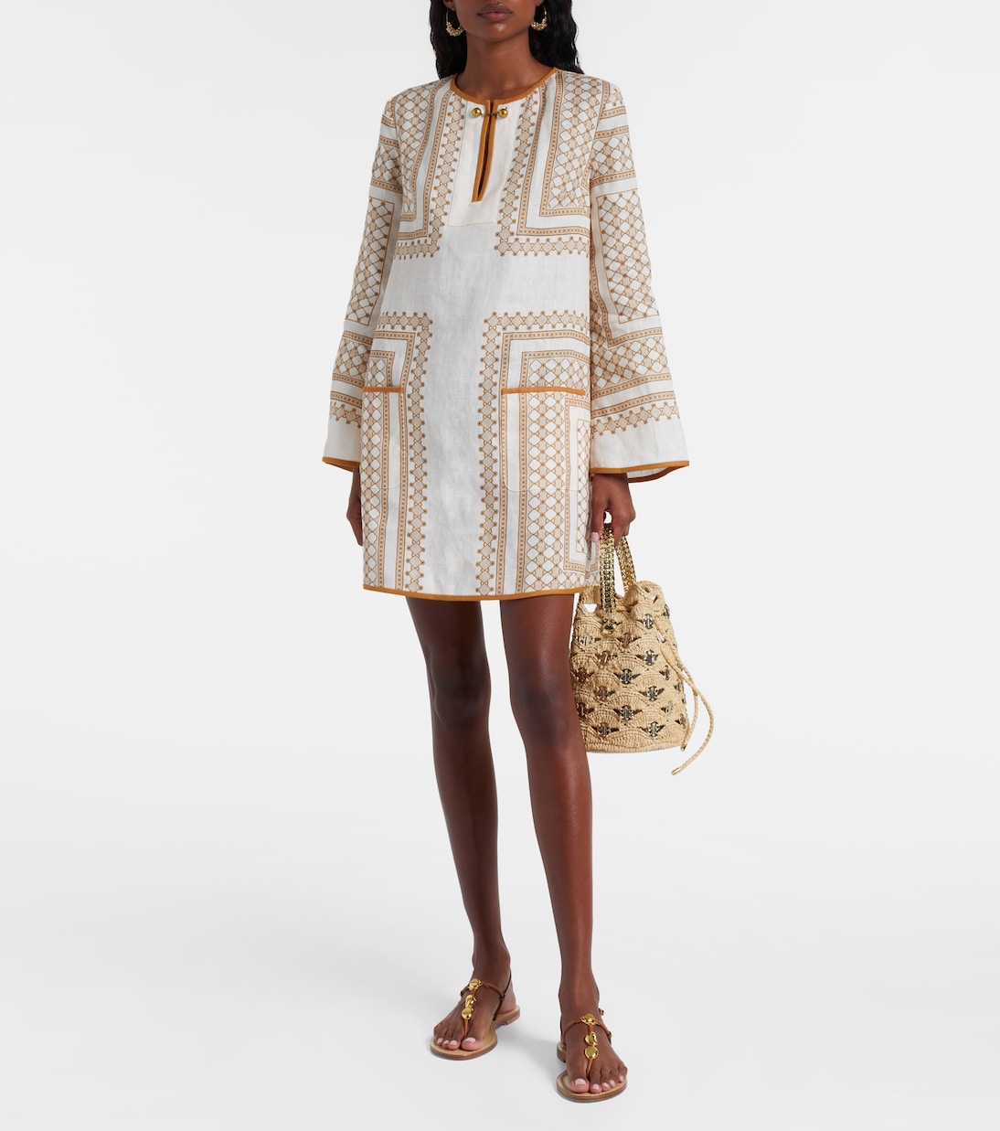 Printed linen tunic | Zimmermann