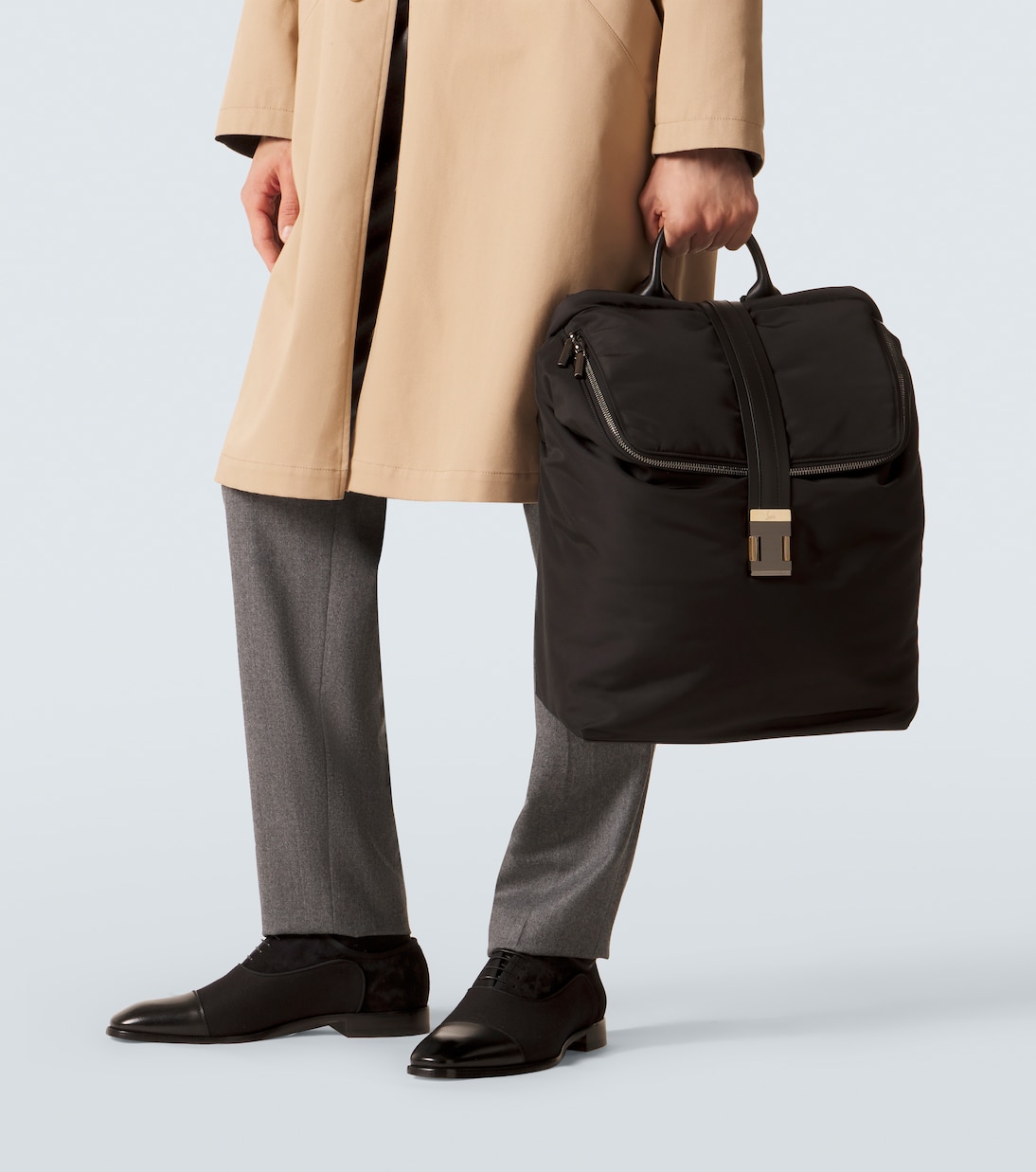 Nox leather-trimmed backpack | Christian Louboutin