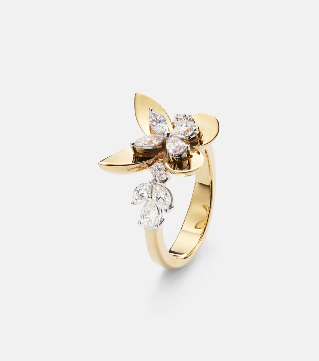 Anello Golden Strada in oro 18kt con diamanti | Yeprem