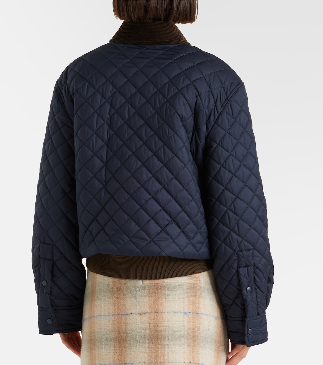 Corduroy-trimmed quilted blouson jacket | Loewe
