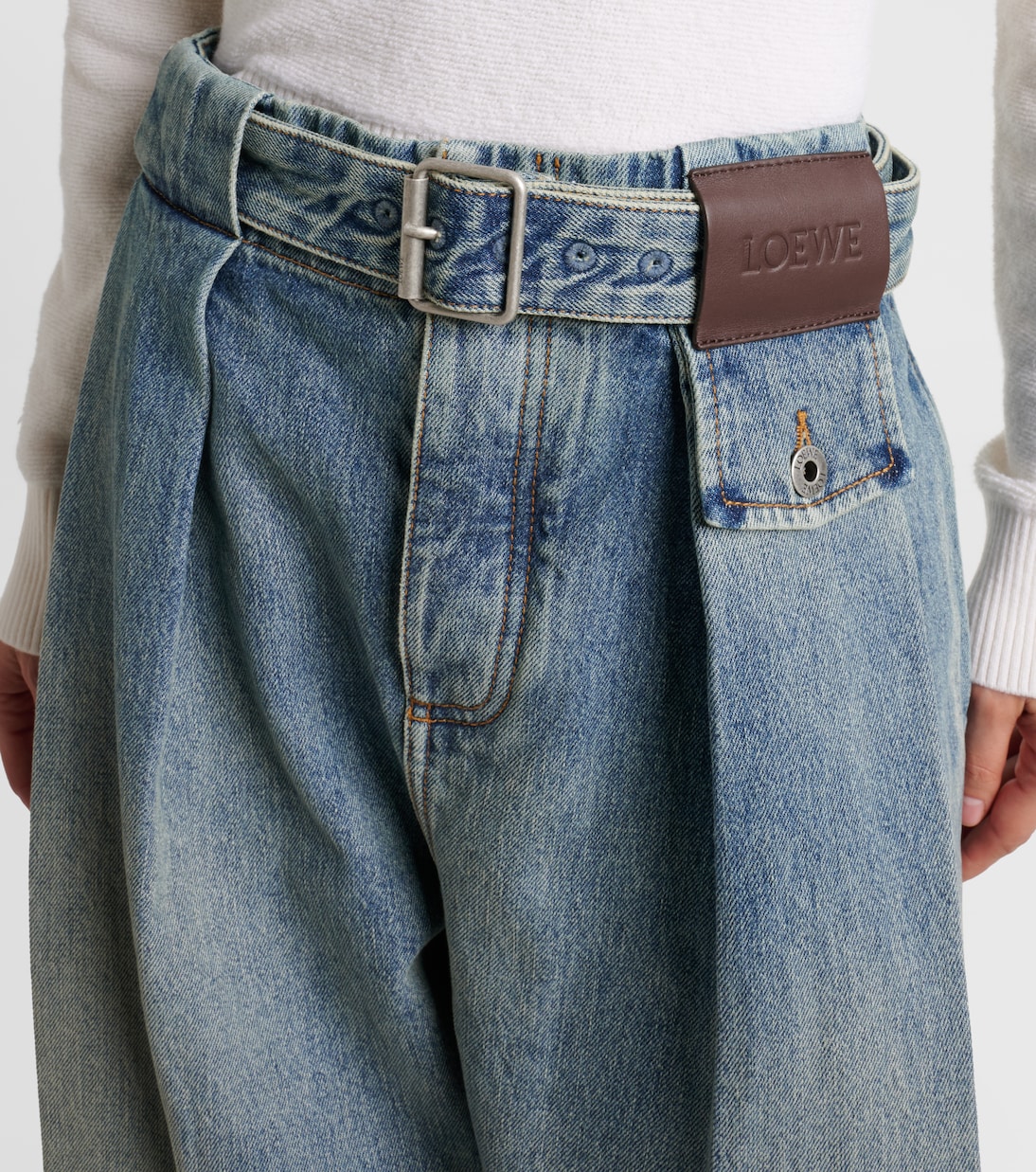 Pleated wide-leg jeans | Loewe