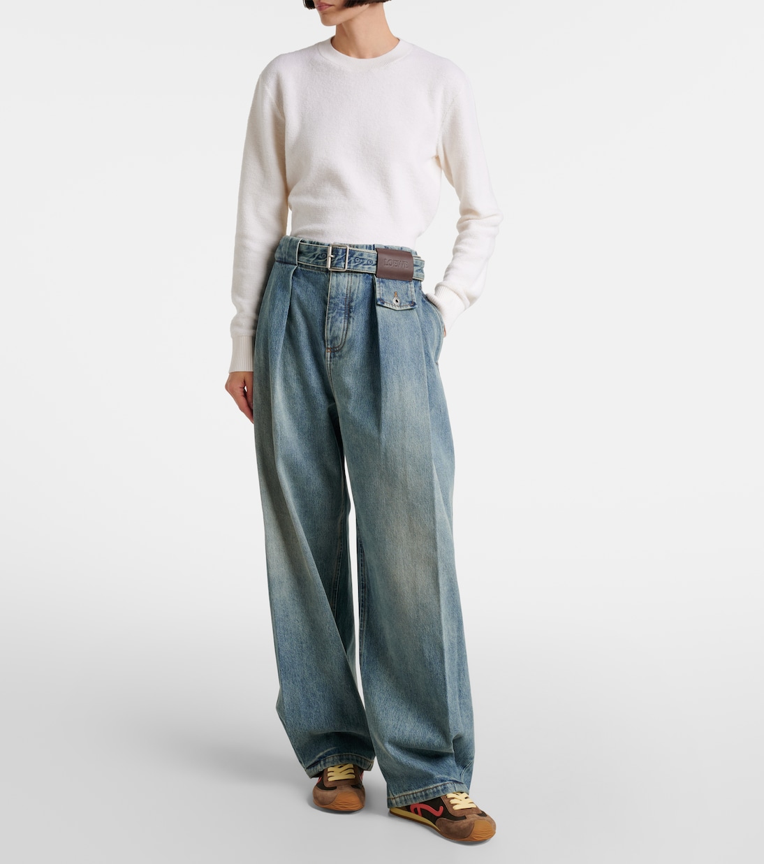 Pleated wide-leg jeans | Loewe
