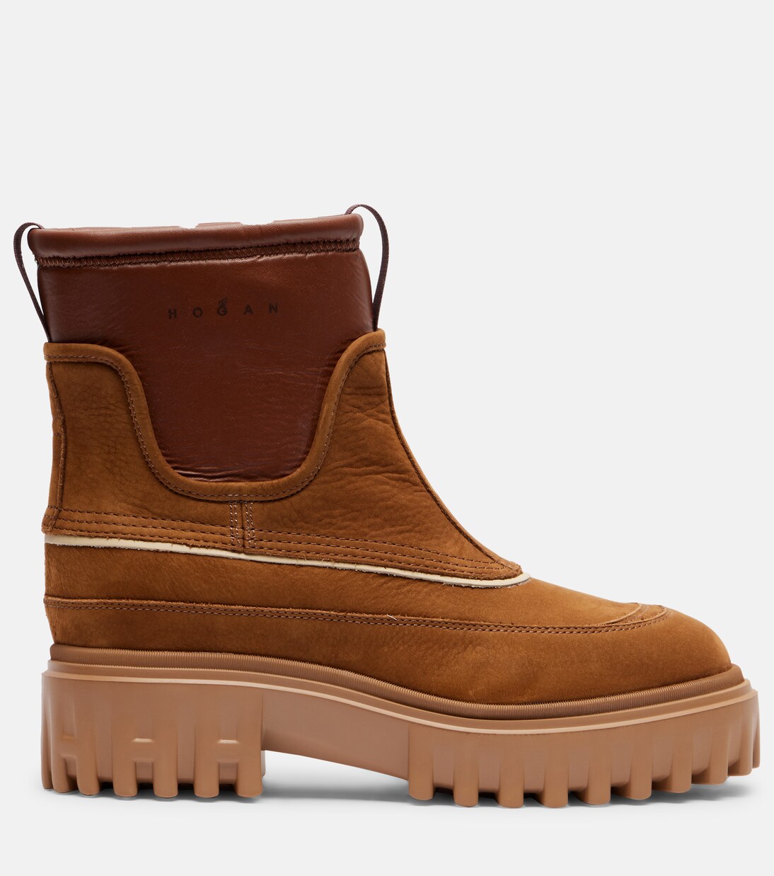 Ankle Boots aus Leder mit Shearling | Hogan