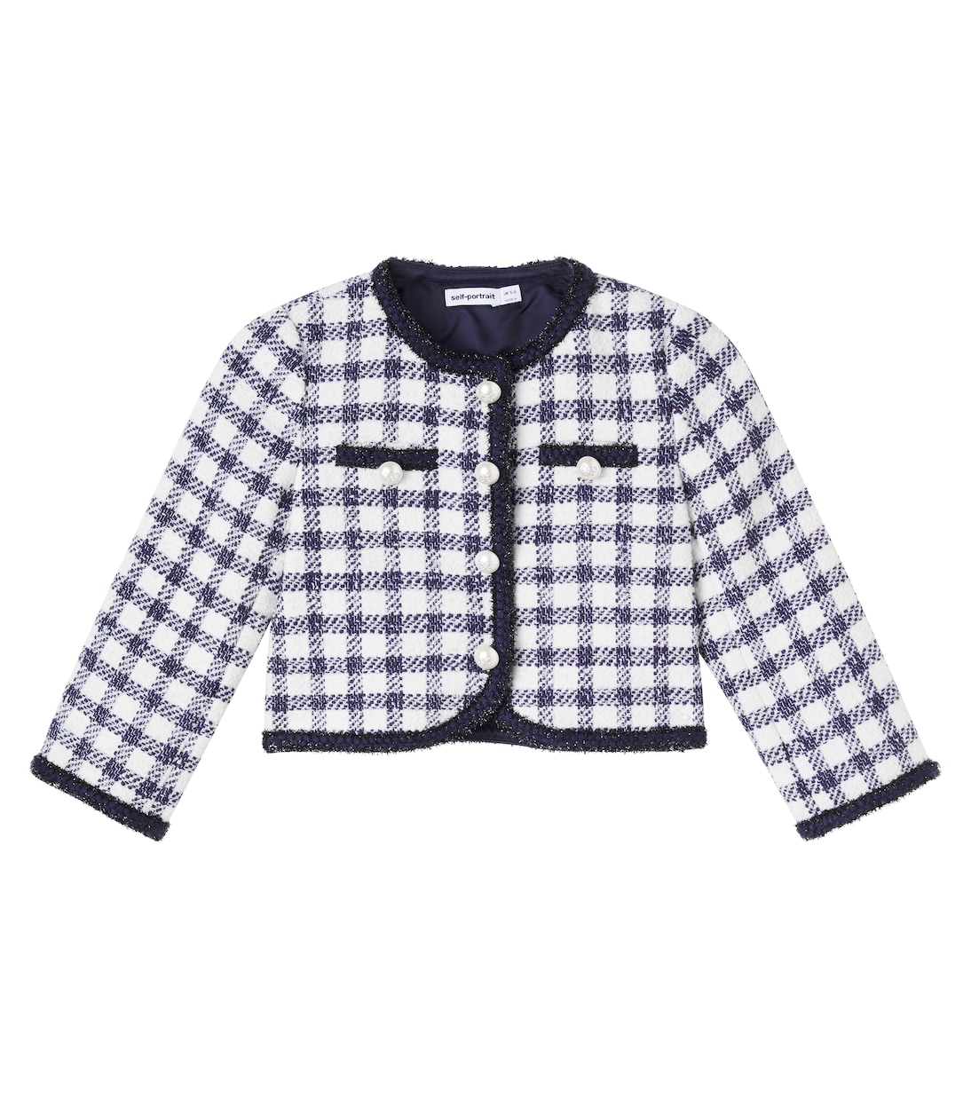 Checked bouclé jacket | Self-Portrait Kids