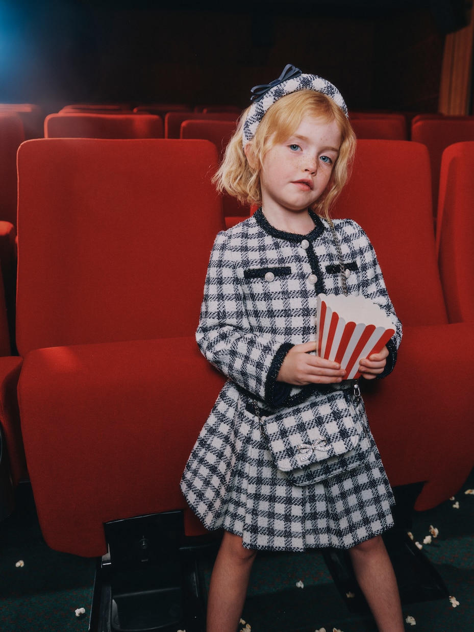 Checked bouclé jacket | Self-Portrait Kids