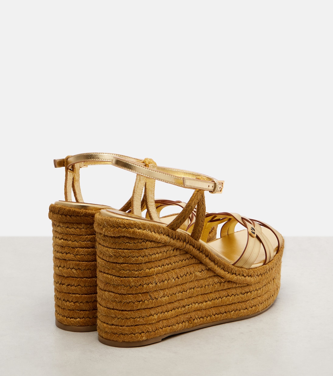 Espadrilles compensées VLogo 120 en cuir | Valentino Garavani