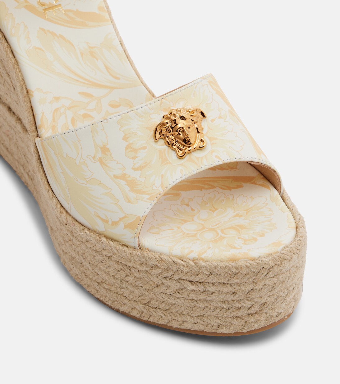 Espadrillas 120 in pelle con zeppa | Versace