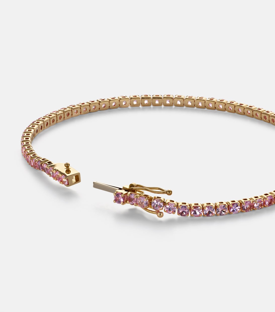 Mini 18kt gold (750/1000) tennis bracelet with sapphires | Shay Jewelry