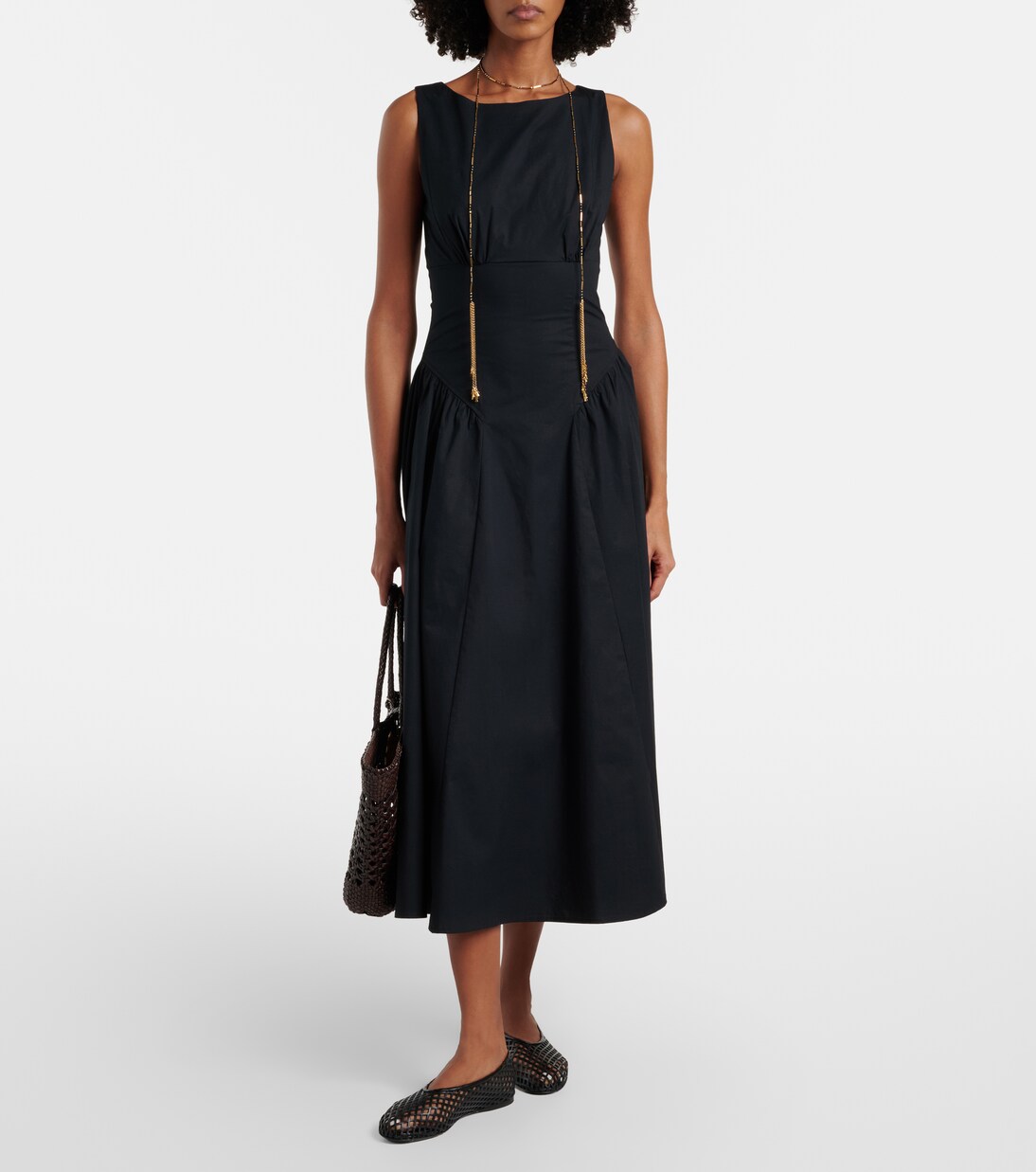 Robe midi Gwen en coton | Staud