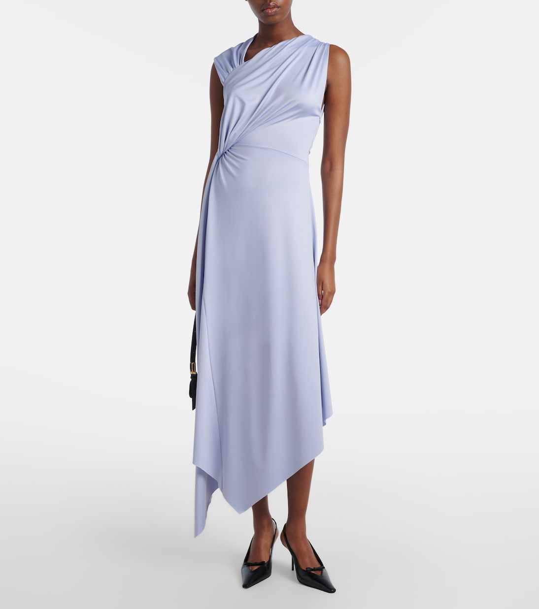 Asymmetric draped midi dress | Victoria Beckham