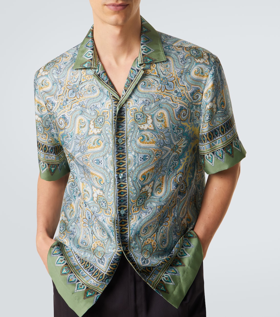 Camicia in twill di seta con stampa | Etro