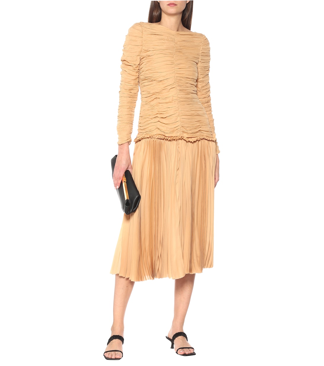 Abito midi Nanna in georgette di seta | Khaite