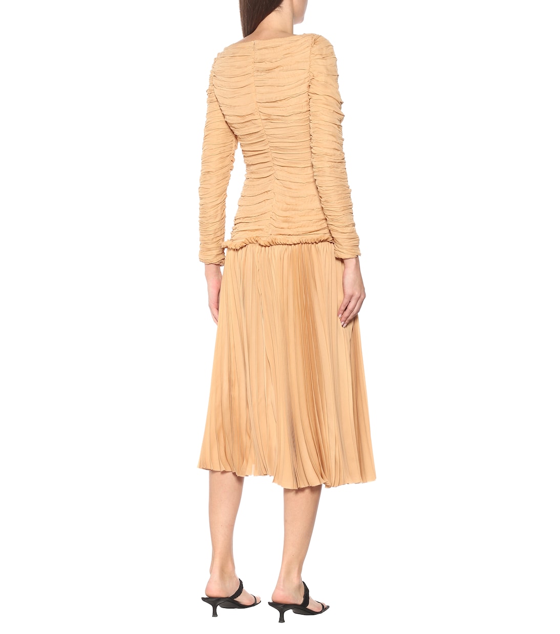 Abito midi Nanna in georgette di seta | Khaite