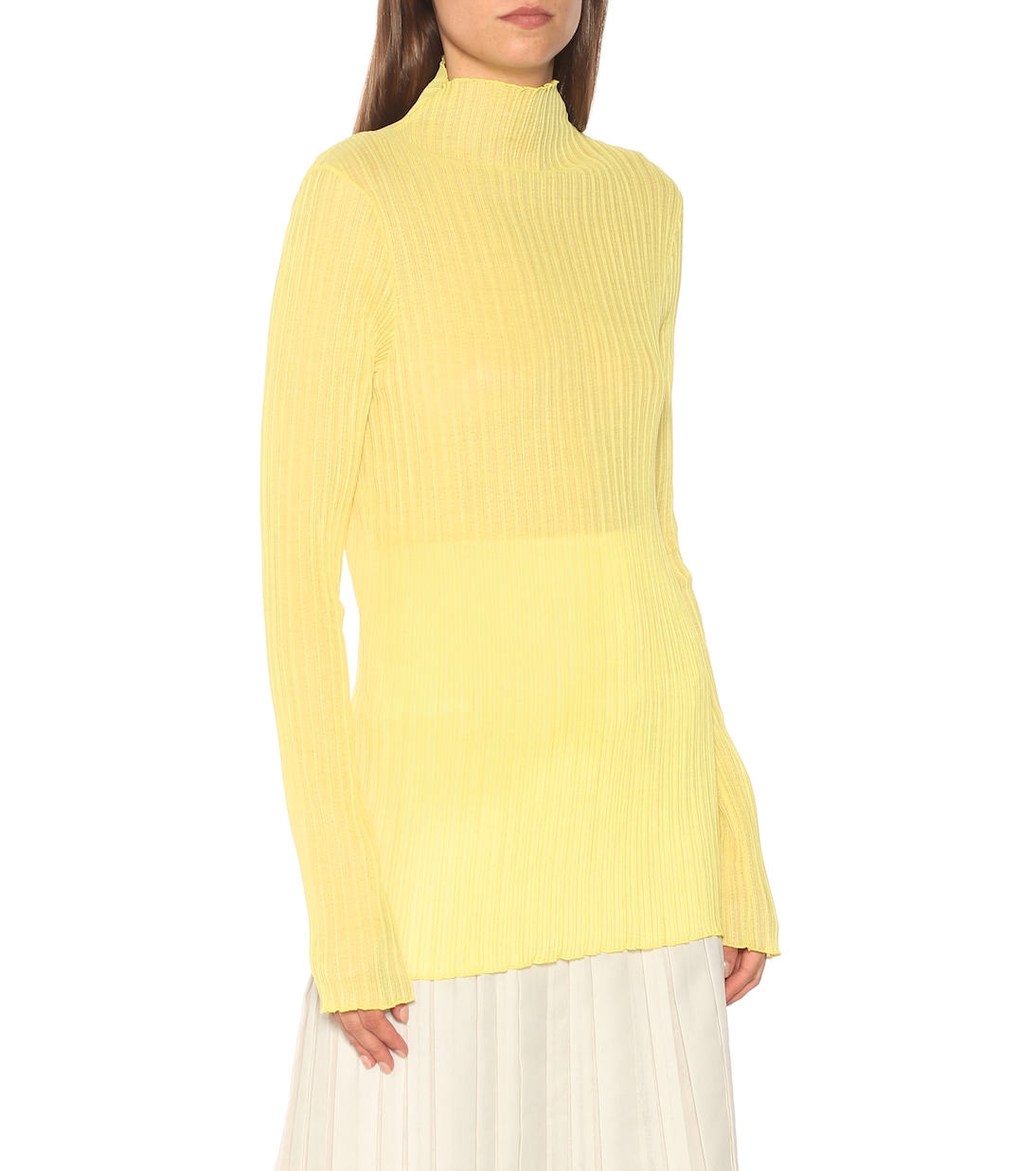 Blouse Eloine en lin et dentelle | Jil Sander