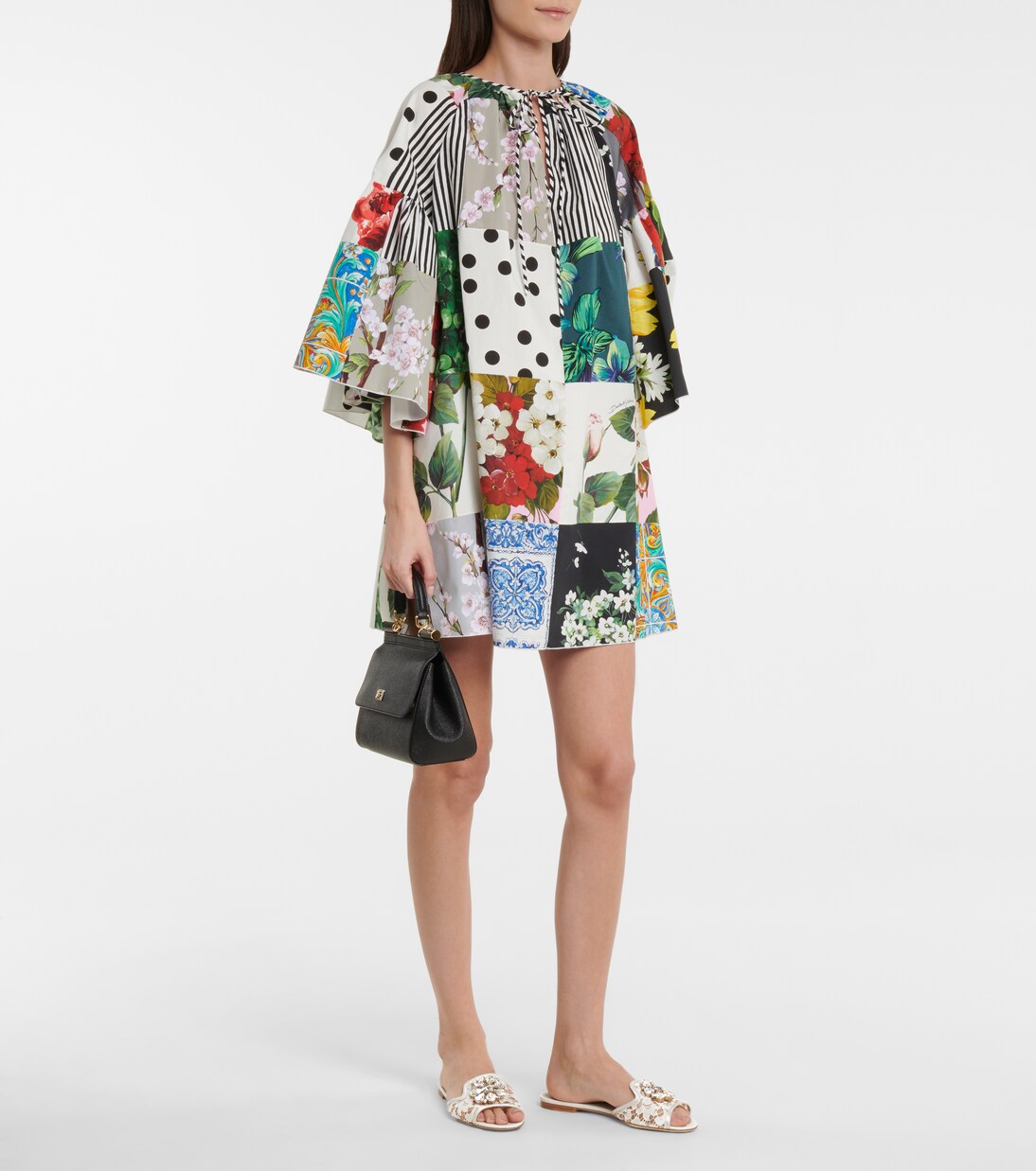 Sandali Bianca in pizzo con cristalli | Dolce&Gabbana