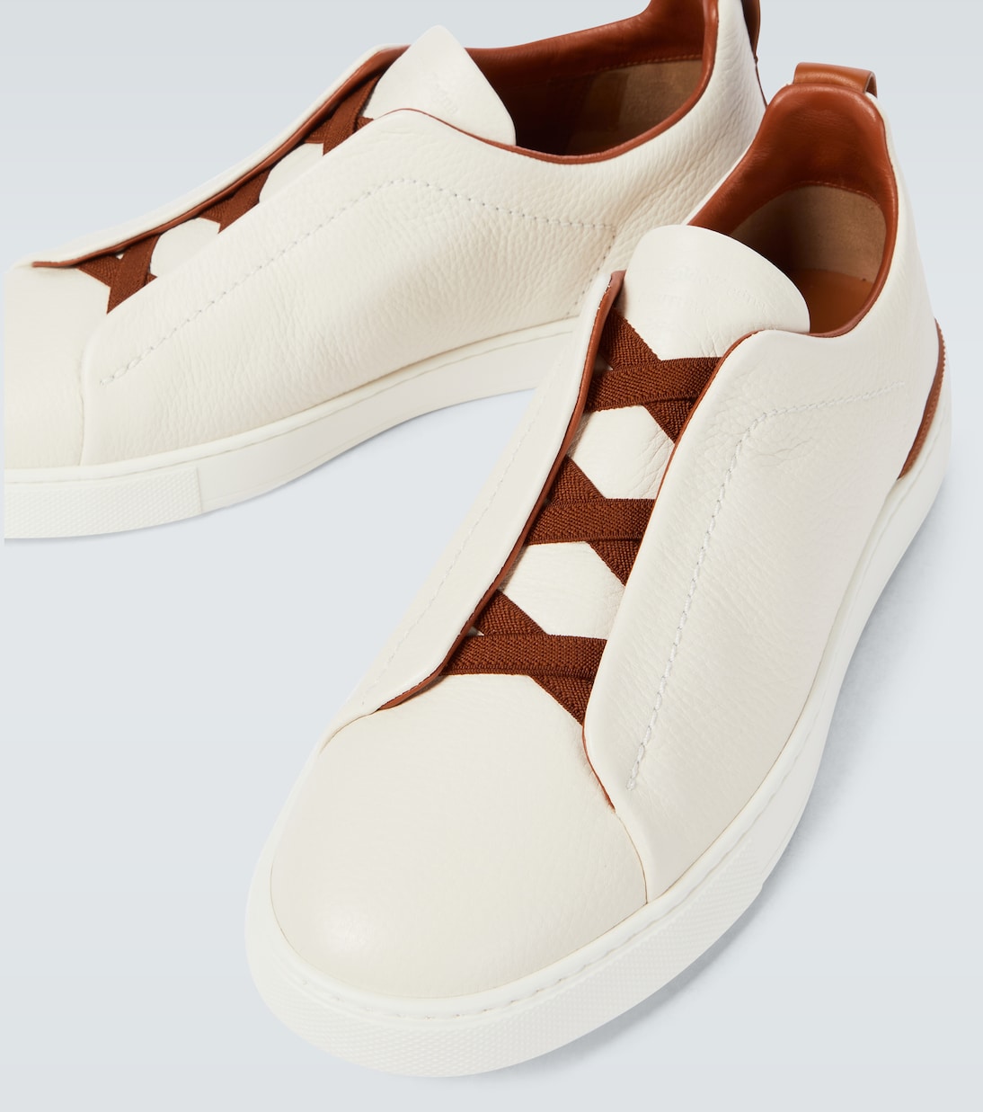 Triple Stitch leather sneakers | Zegna