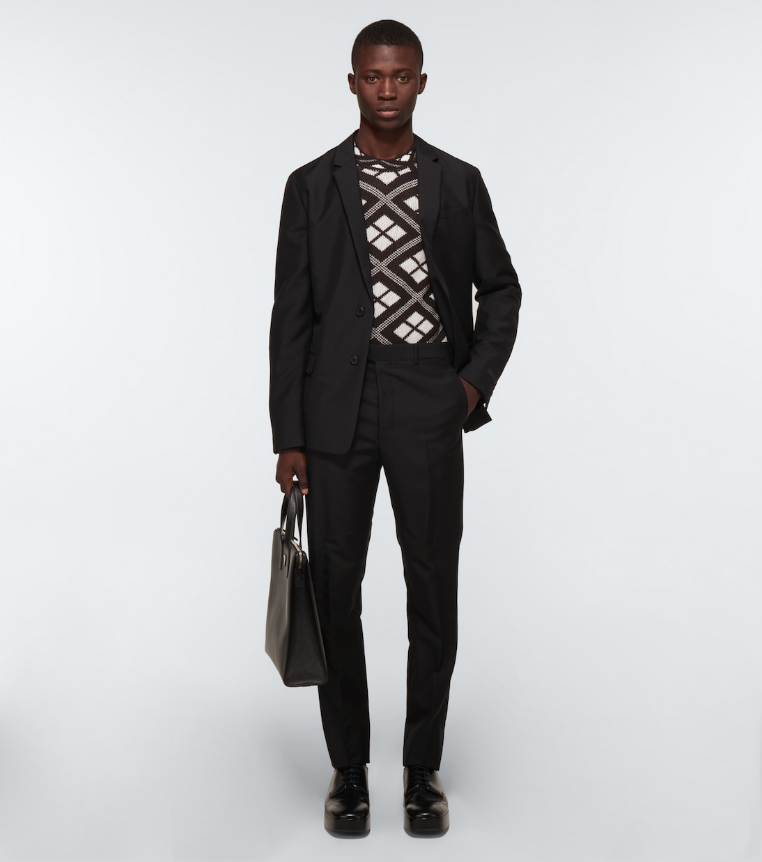 Patterned intarsia-knit sweater | Prada