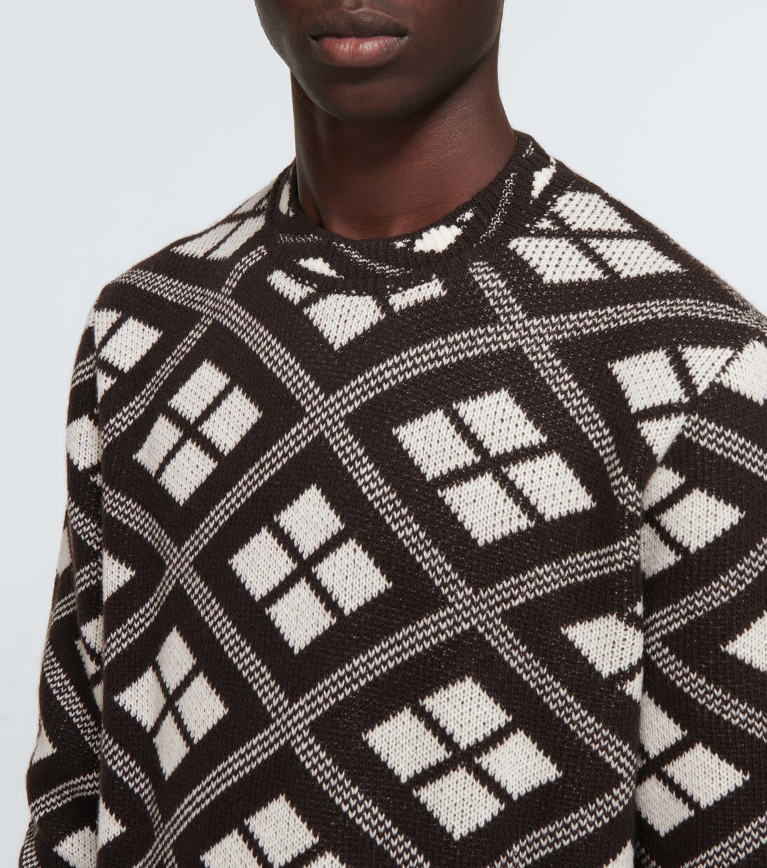 Patterned intarsia-knit sweater | Prada