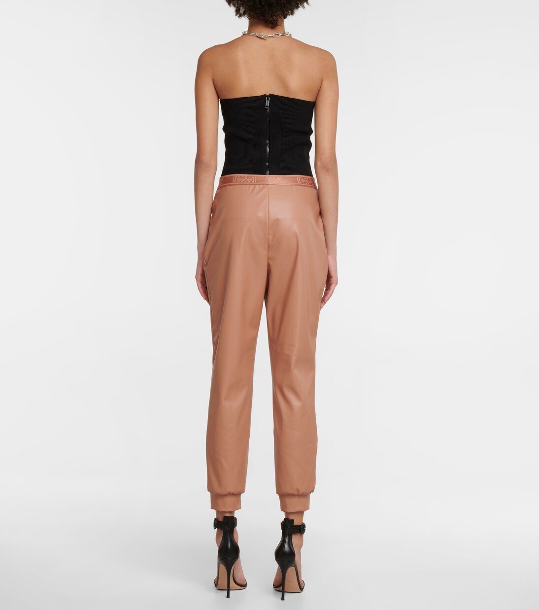 High-Rise-Hose aus Lederimitat | Wolford