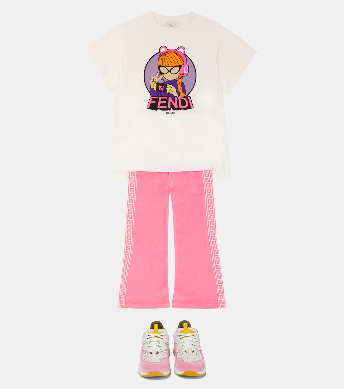 Bedrucktes T-Shirt aus Baumwolle | Fendi Kids