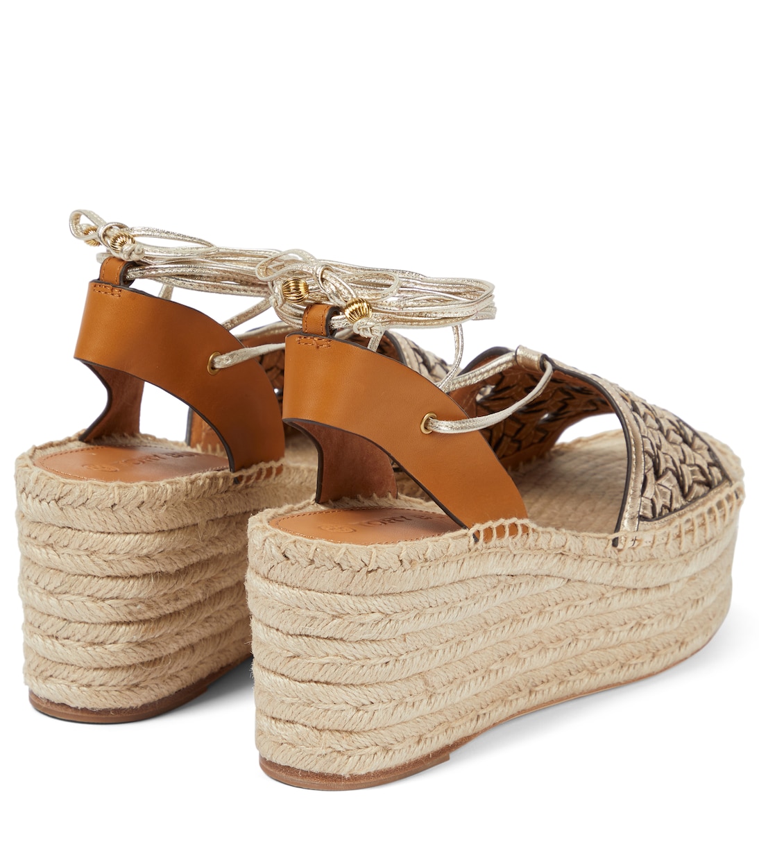 Leather platform espadrilles | Tory Burch