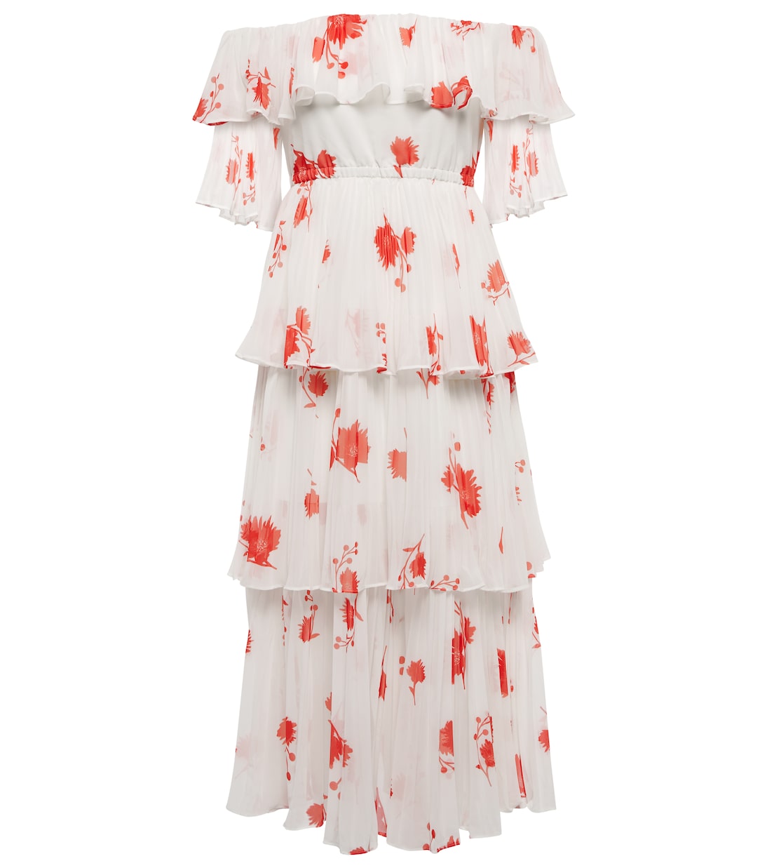 Bedrucktes Kleid aus Chiffon | Self-Portrait