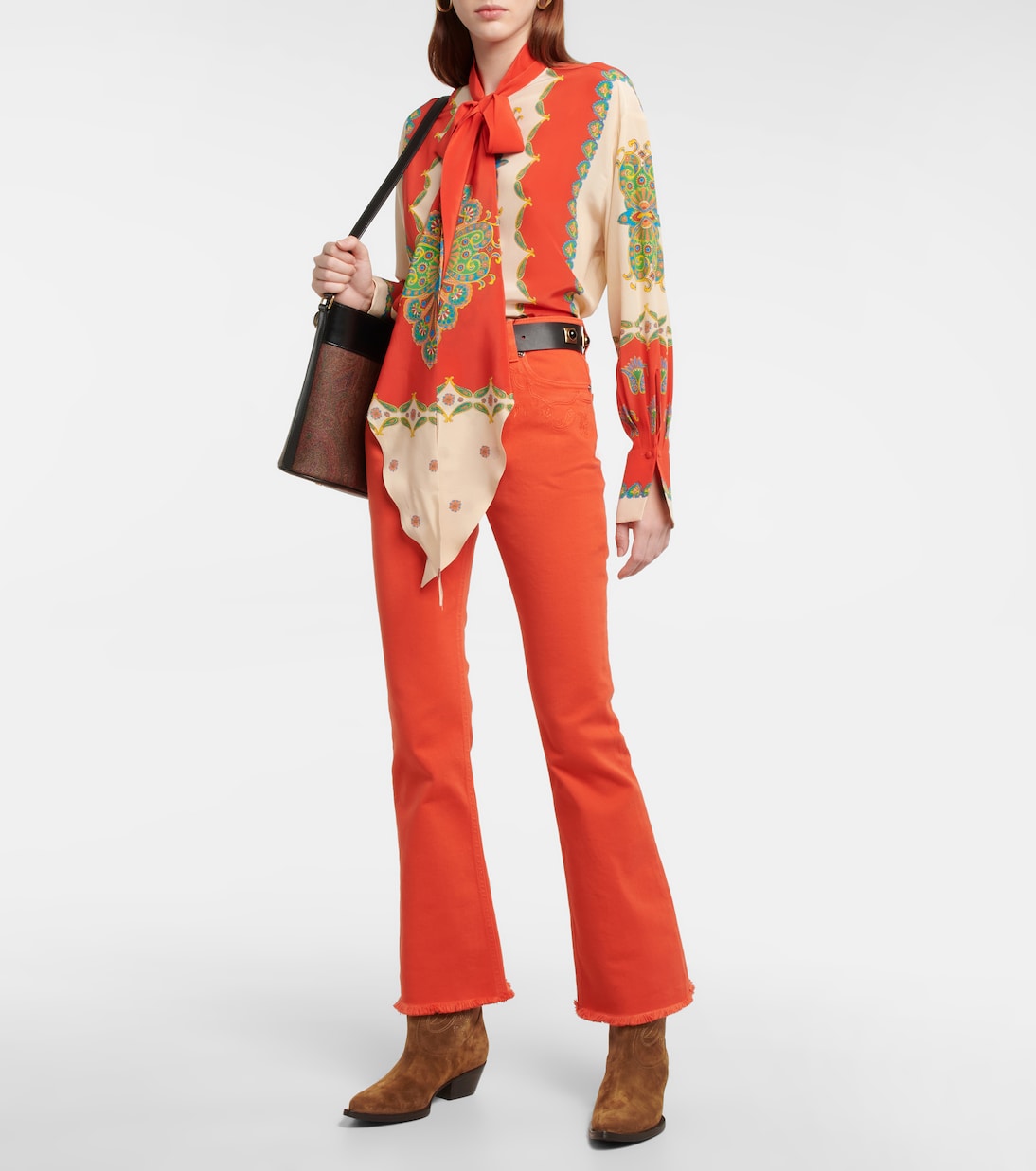 Schluppenbluse aus Seide | Etro